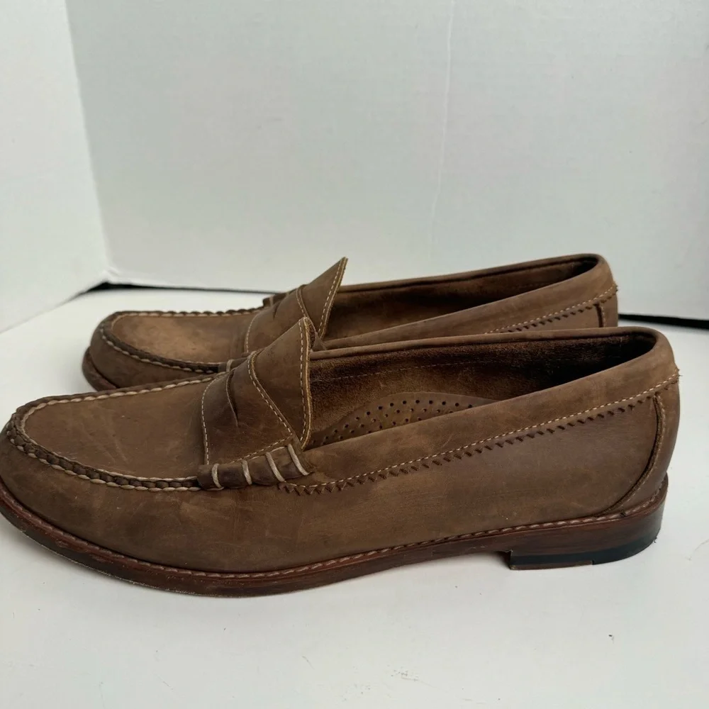 J. Crew Men’s Camden Distressed Leather Penny Loafers